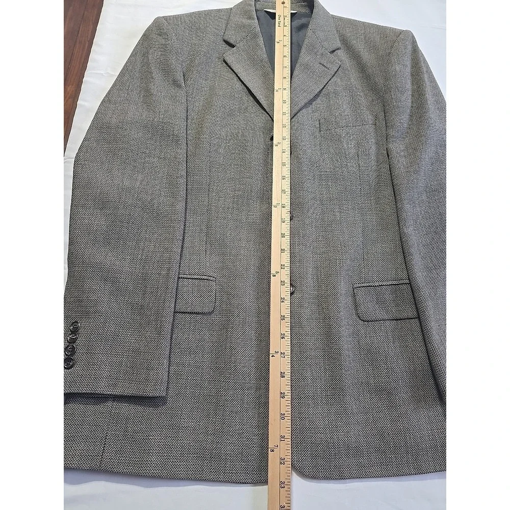 PRONTO UOMO Beige Jacquard WOOL SPORT COAT 42R blazer suit jacket ITALY